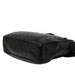 Pre Owned حقيبة ماسنجر غوتشي جلد غوتشيسيما سوداء