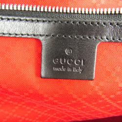 Gucci Black Leather Carry On Buckle Tote