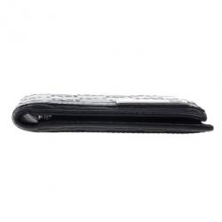 Gucci Black Leather Metal Bar Bi-Fold Wallet