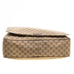 Gucci Beige GG Canvas large Messenger Bag