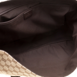 Gucci Beige/Ebony GG Canvas Large Messenger Bag