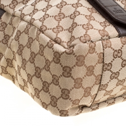 Gucci Beige/Ebony GG Canvas Large Messenger Bag