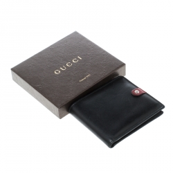 Gucci Black Leather Bifold Wallet