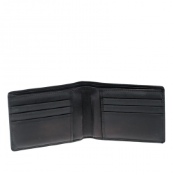 Gucci Black Guccissima Leather Web Bifold Wallet