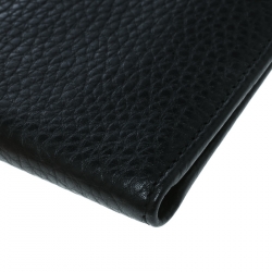 Gucci Black Leather Ace Web Interlocking GG Bifold Wallet