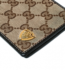 Gucci Beige/Brown GG Canvas and Leather Bifold Wallet