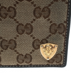 Gucci Beige/Brown GG Canvas and Leather Bifold Wallet