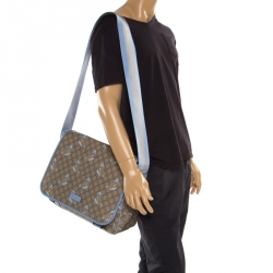 Gucci Beige/Blue GG Supreme Canvas Zoo Birds Messenger Bag