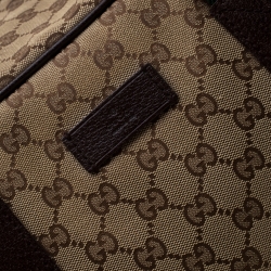 Gucci Beige/Ebony GG Canvas Carryall Duffle Bag