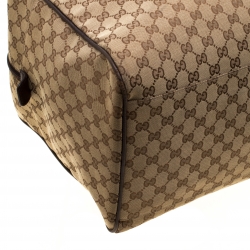 Gucci Beige/Ebony GG Canvas Carryall Duffle Bag