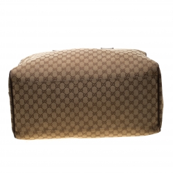 Gucci Beige/Ebony GG Canvas Carryall Duffle Bag