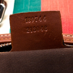 Gucci Light Beige GG Supreme Canvas Web Duffle Bag