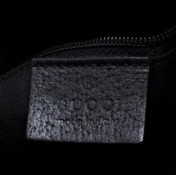 Gucci Black GG Canvas and Leather Messenger Bag