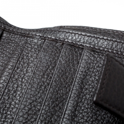 Gucci Dark Brown GG Canvas and Leather Compact Wallet