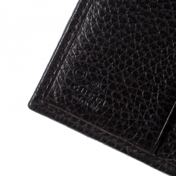 Gucci Dark Brown GG Canvas and Leather Compact Wallet