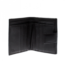 Gucci Dark Brown GG Canvas and Leather Compact Wallet