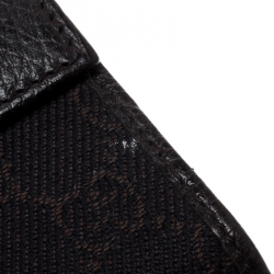 Gucci Dark Brown GG Canvas and Leather Compact Wallet