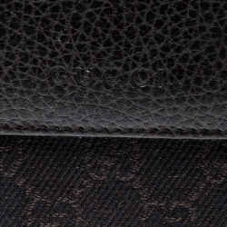 Gucci Dark Brown GG Canvas and Leather Compact Wallet