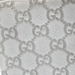 Gucci Silver Guccissima Leather Bifold Wallet