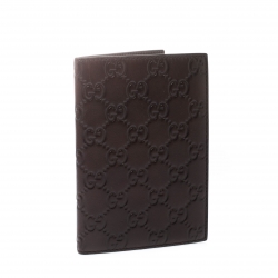 Gucci Brown Guccissima Leather Travel Frame Holder