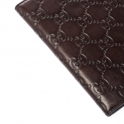 Gucci Brown Guccissima Leather Travel Frame Holder