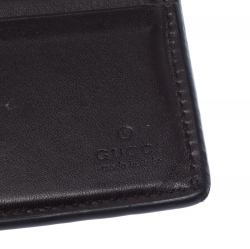 Gucci Dark Brown Gucissima Leather GG Bifold Wallet 
