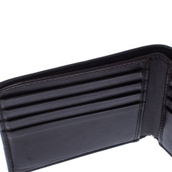 Gucci Dark Brown Gucissima Leather GG Bifold Wallet 