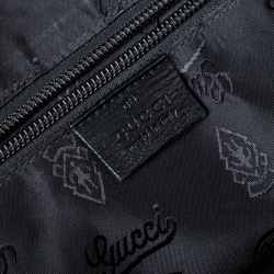 Pre Owned حقيبة ماسنجر غوتشي جلد غوتشيسيما أسود