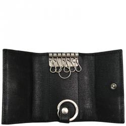 Gucci Black Leather Interlocking Key Case