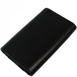 Gucci Black Leather Interlocking Key Case