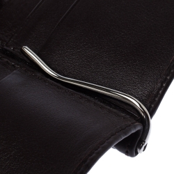 Gucci Dark Brown Guccissima Leather Money Clip Wallet