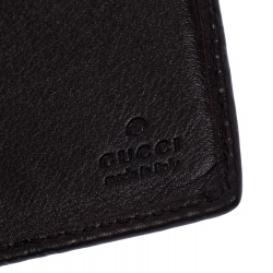 Gucci Dark Brown Guccissima Leather Money Clip Wallet