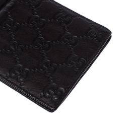 Gucci Dark Brown Guccissima Leather Money Clip Wallet