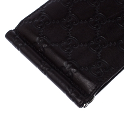 Gucci Dark Brown Guccissima Leather Money Clip Wallet