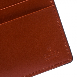 Gucci Orange Crocodile Bifold Wallet