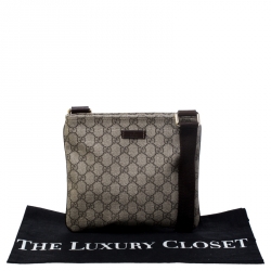 Gucci Brown GG Supreme Canvas Messenger Bag
