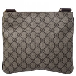 Gucci Brown GG Supreme Canvas Messenger Bag