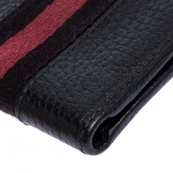 Gucci Black Web Canvas and Leather Bifold Wallet