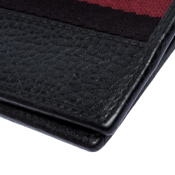 Gucci Black Web Canvas and Leather Bifold Wallet
