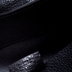 Gucci Black Leather Flap Messenger Bag