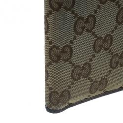 Gucci Brown Monogram Canvas and Leather Bifold Wallet