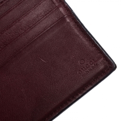 Gucci Burgundy Guccissima Leather Bifold Wallet
