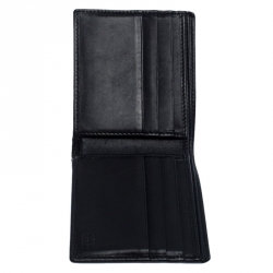 Gucci Black Guccissima Leather Web Bifold Wallet