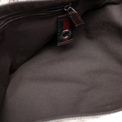 Gucci Beige/Brown GG Canvas and Leather Web Flap Messenger Bag