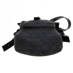 Gucci Black GG Canvas Messenger Bag