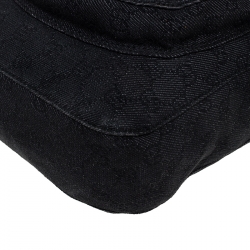 Gucci Black GG Canvas Messenger Bag