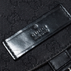 Gucci Black GG Canvas Messenger Bag