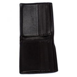 Gucci Dark Brown Guccissima Leather Web Bifold Wallet