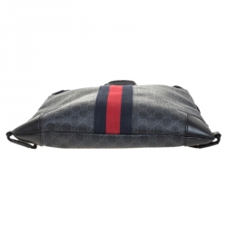 Gucci Charcoal Soft GG Supreme Canvas Drawstring Backpack
