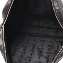 Pre Owned Gucci Dark Brown Guccissima Leather Laptop Bag